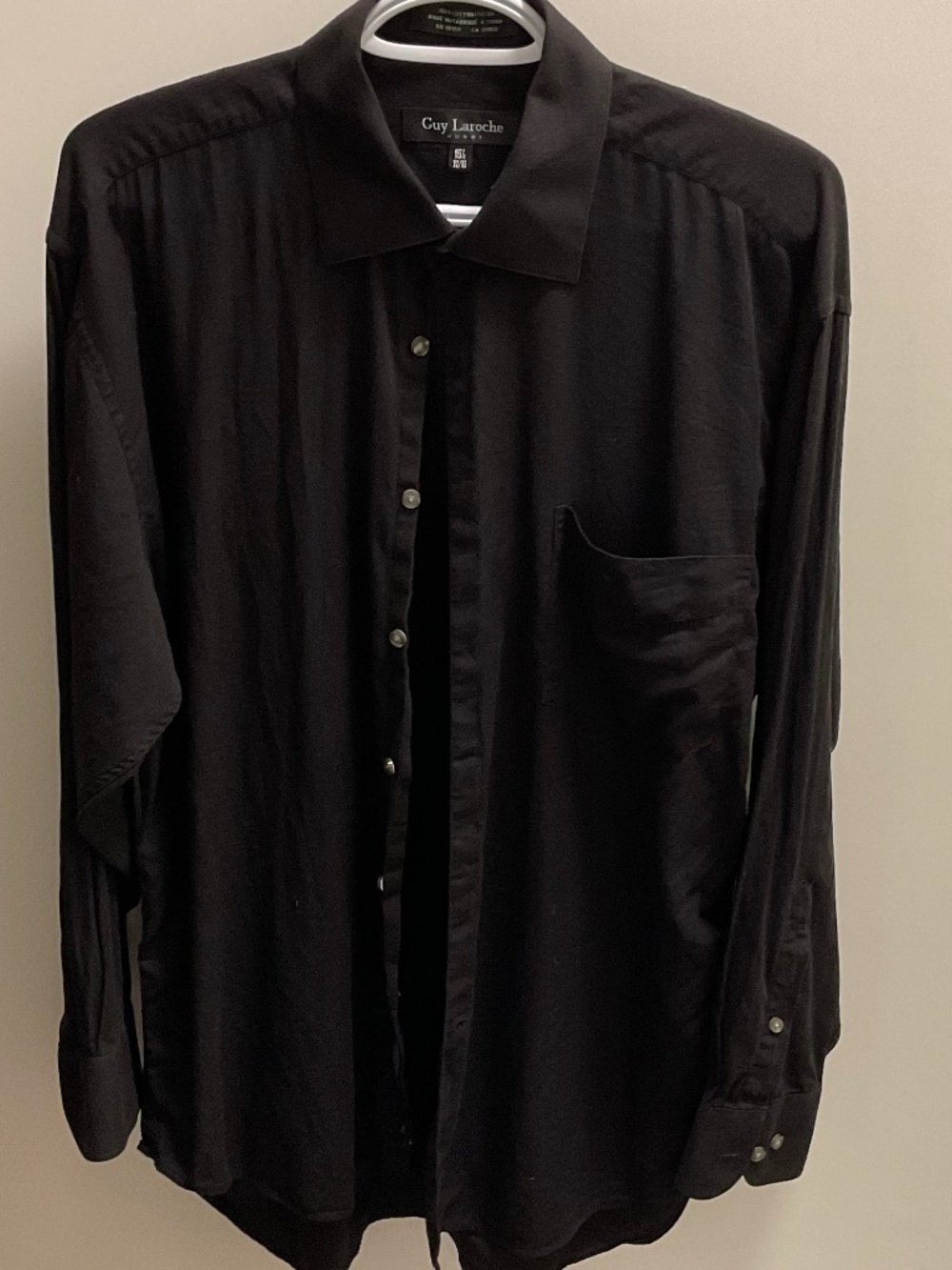 Black 100% cotton button down shirt